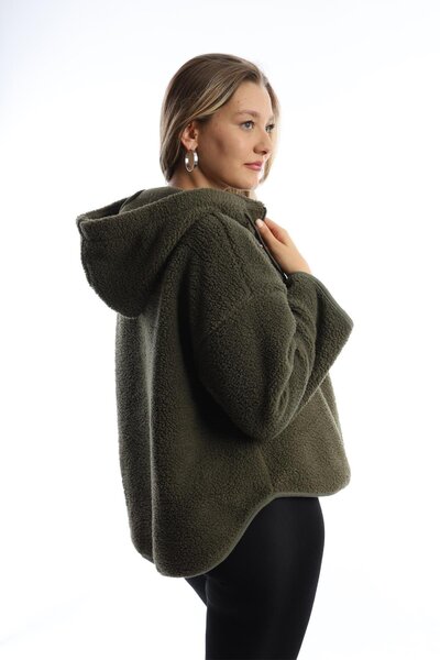 Polo State Women's Hooded Plush Sweat Khaki