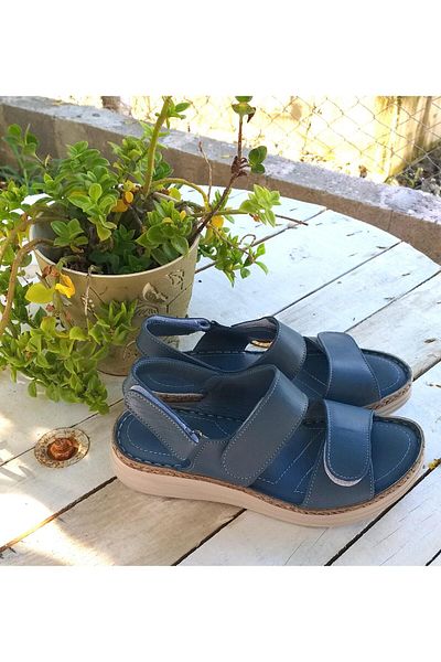 Bulldozer 231531   Sandale de zi cu velcro cu talpă anatomică din piele naturală pentru femei