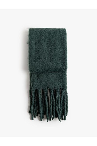 Koton Дълъг шал с мека текстура Basic Tassel