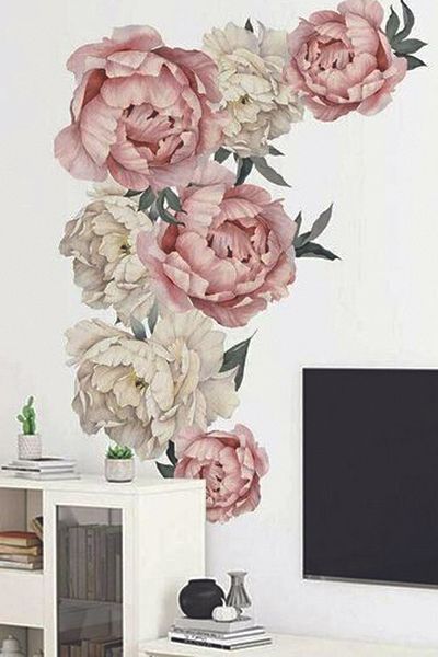 Renklendir Hayatını Stk-63 Rose Flower Themed Wall Sticker