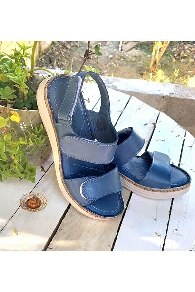 Bulldozer 231531   Sandale de zi cu velcro cu talpă anatomică din piele naturală pentru femei