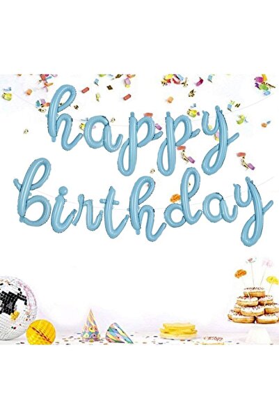Orca Happy Birthday Yazılı Metalik Folyo Balon