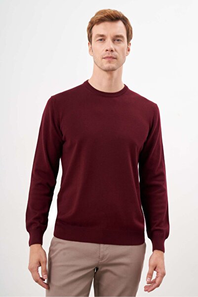 Morven Πλεκτό πουλόβερ σε κουτί δώρου σε σκούρο μπορντό Basic Dynamic Fit Relaxed Cut Crew Neck