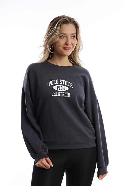 Polo State Polo de damă State Printed 3 fire Sweat Antracit