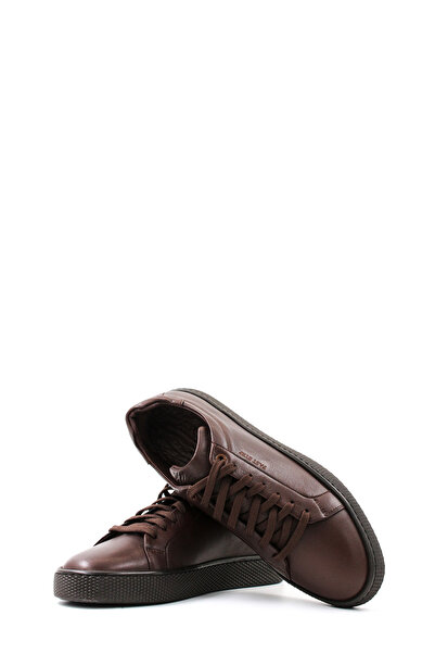 TUGERDİ Tugerdi Brown Genuine Leather Lace-Up Rubber Sole Men's Casual Shoes ...