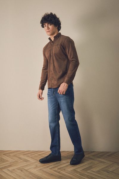 Fulla Moda Ίσιο τζιν παντελόνι με φερμουάρ