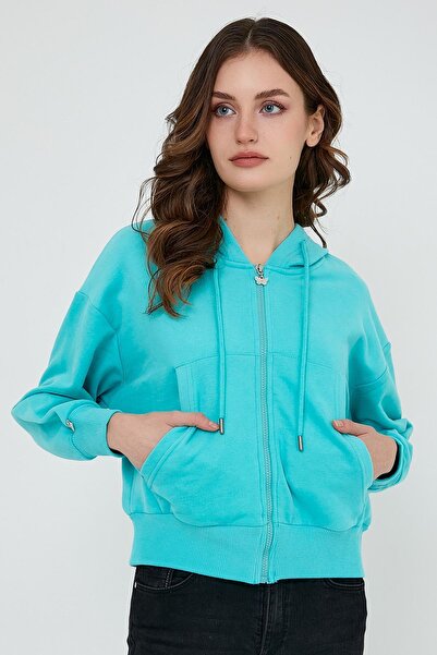 Polo State سترة نسائية بأكمام خفاشية كبيرة الحجم مصنوعة من الكربون بثلاثة خيو...