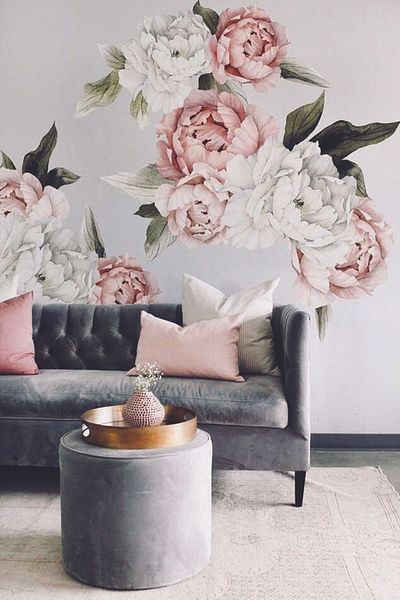 Renklendir Hayatını Stk-63 Rose Flower Themed Wall Sticker