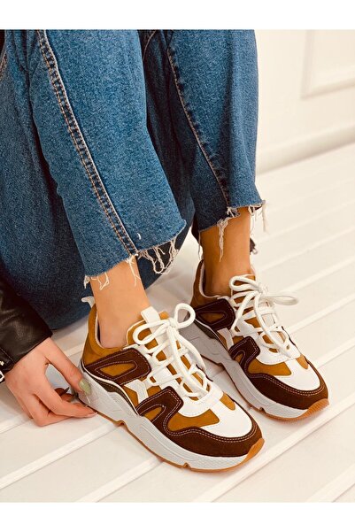 ERVANIN BUTİĞİ Γυναικεία Sneakers Taba Hardal (TRAVİS)