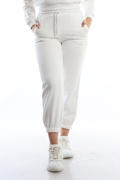 Polo State Pantaloni de sport de iarnă pentru femei, cu 3 fire, elastic, elastic, ecru