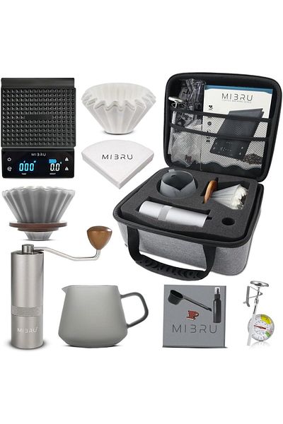 MIBRU Coffee travel mini-set v60 and kalita way drip coffee set 12-in-1 pro