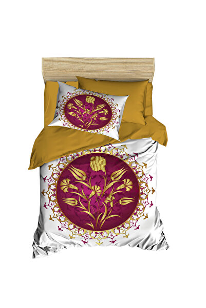 Fabeteks Tulip Flowers Brown Single Young Bedding Set