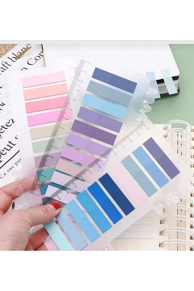 Yağmurella 600 Sheets of 3 Ruled Postit Transparent Note Paper