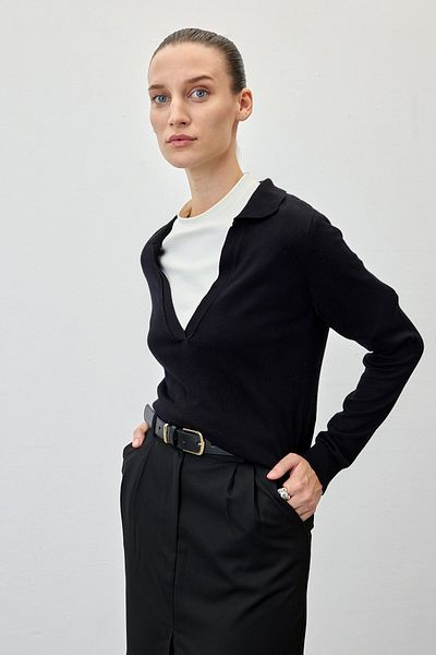 VATKALI Пуловер с поло яка