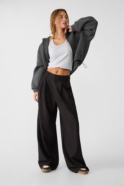 Stradivarius Super wide-leg adjustable trousers