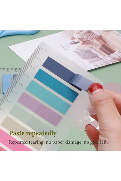 Yağmurella 600 Sheets of 3 Ruled Postit Transparent Note Paper