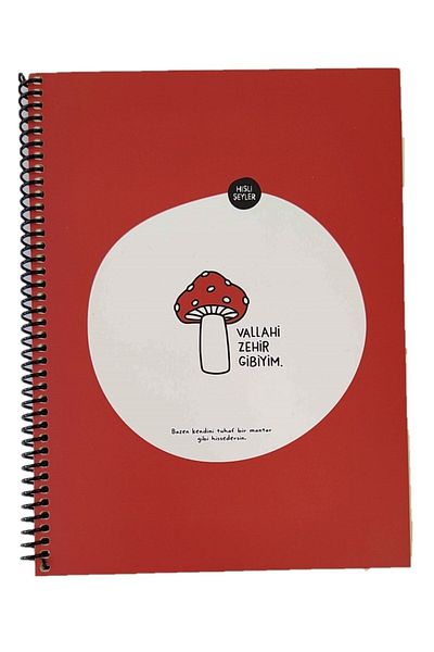 KESKİN COLOR Caietul lucrurilor emoționante 18,5*25 80 Yp. Copertă spiralată din carton subțire cu autocolant de hârtie ușoară