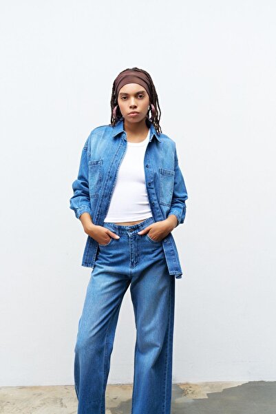 Basicpark Light Blue 100% Cotton Shirt Trousers Set