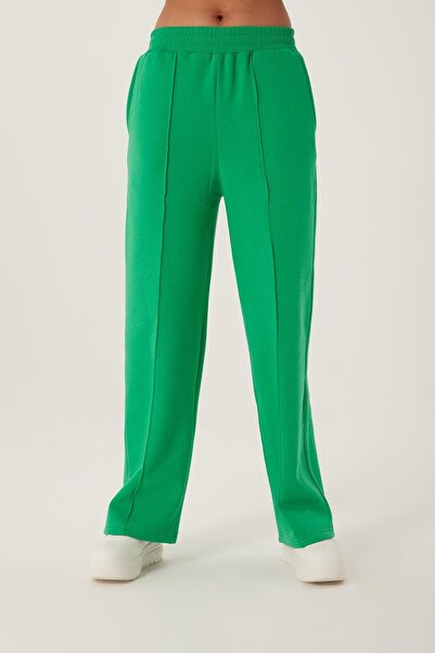 QUHOX Γυναικείο Φούτερ Pipe Leg Πράσινο