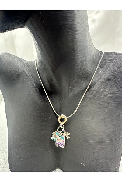 çelik takı Paslanmaz Çelik seyahat chrmlı gümüş kolye