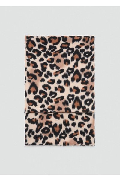 MANGO Woman Eșarfă cu imprimeu leopard
