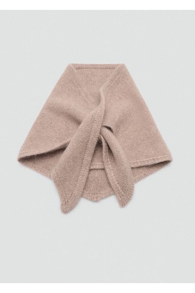 MANGO Woman Cashmere Wool Blended Scarf