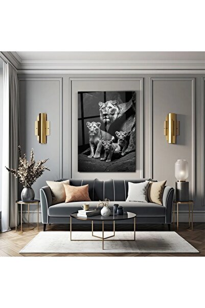 Genel Markalar Cam Tablo Kaplan Ailesi - Duvar Dekorasyonu - Ofis Dekorasyonu...