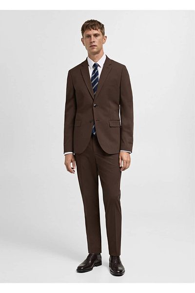 MANGO Man Stretch Fabric Super Slim Fit Blazer Jacket