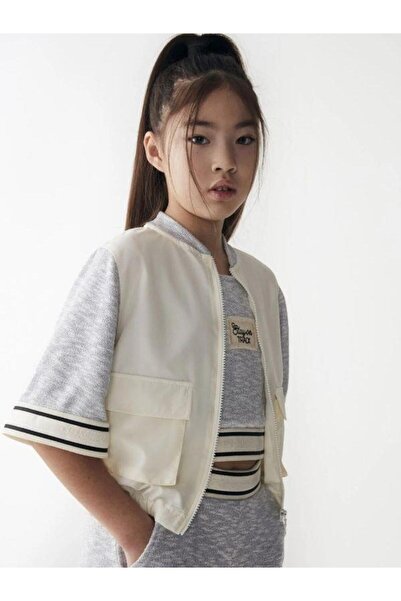 NK Girl's Parachute Fabric Jacket with Tiko Detail on Sleeves