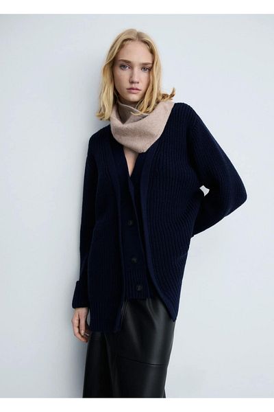 MANGO Woman Cashmere Wool Blended Scarf