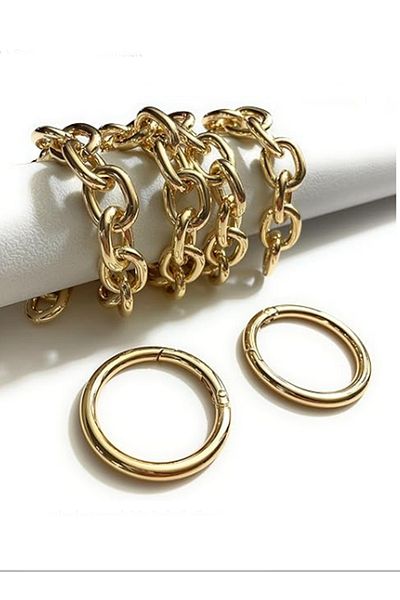 Kezban Tekstil Chain Double Braid Model 110cm 2 Pieces 3 cm Spring Ring