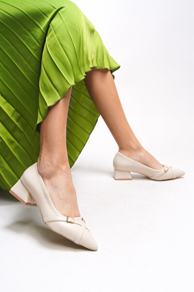 Riccon Dámské boty Ycnirth se špičatou špičkou na krátkém podpatku 001251863 Skin Skin