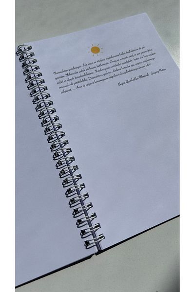 Handeto Kraft A5 Bike Themed 90Gr Unlined Spiral Notebook - Quote and Memo Notebook