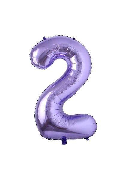 parti sürprizi Purple Color 2 Figures Foil Balloon 100 cm