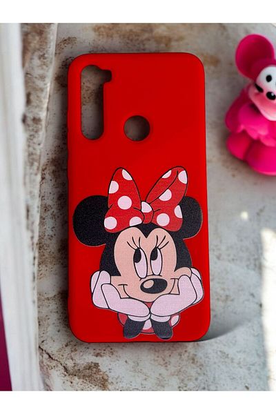 Merwish حافظة هاتف Xiaomi Redmi Note 8 ميني الفاخرة باللون الأحمر