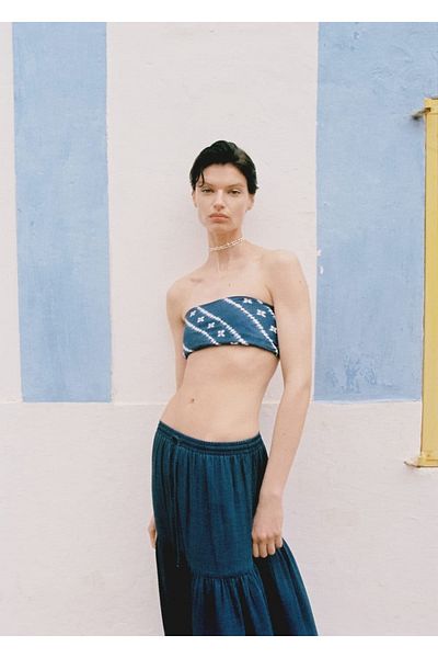 MANGO Woman Şal din bumbac cu model