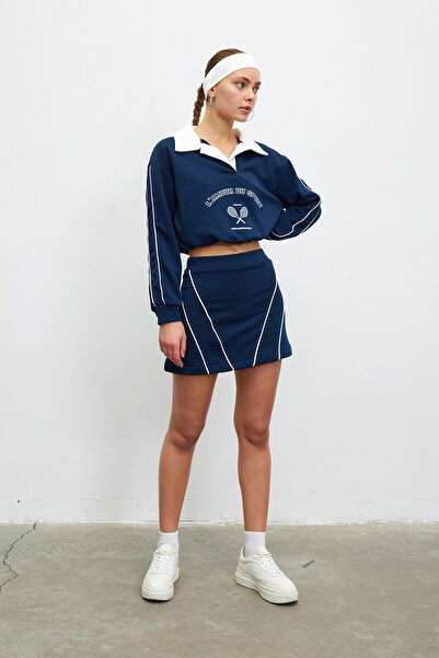 VATKALI Short college skirt with piping