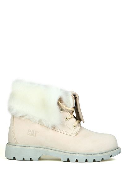 Caterpillar Utah Genuine Leather Beige Nubuck Women's Boots