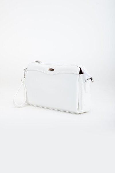 Dilimler Ayakkabı Жіночий портфель-гаманець Білий 3 відділення Довгий Короткий ремінець