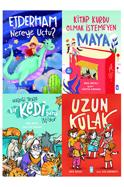 Timaş Çocuk 1. ve 2. Sınıf Okuma Seti 4 Kitap Ejderham Neyreye Uçtu-Uzun Kula...