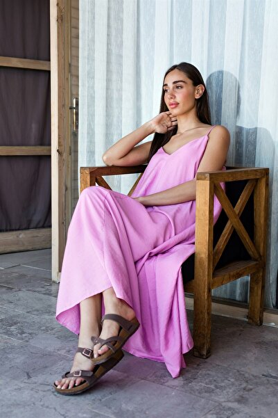 Gils Butik Askılı Lila Elbise
