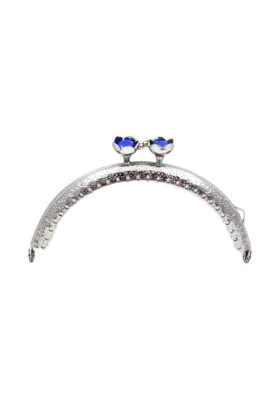 Getshopmini Geantă metalică de 11 cm - portofel cu mâner, mâner cu margele, cod-32 culori la alegere