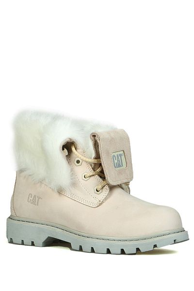 Caterpillar Utah Genuine Leather Beige Nubuck Women's Boots