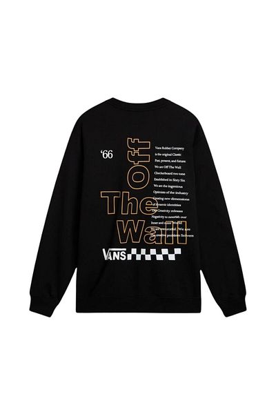 Vans Мъжки черен суитшърт с дълъг ръкав Posted Loose Crew
