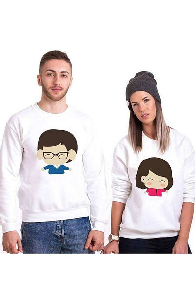 Tshirthane Look Up Lover Combos Sweatshirt Couple Combination