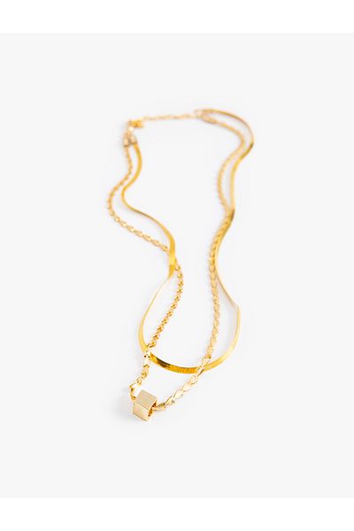 Koton Double Row Beaded Chain Necklace