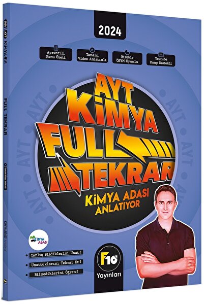 F10 Yayınları Kimya Adası Ayt Kimya Full Tekrar Video Ders Kitabı