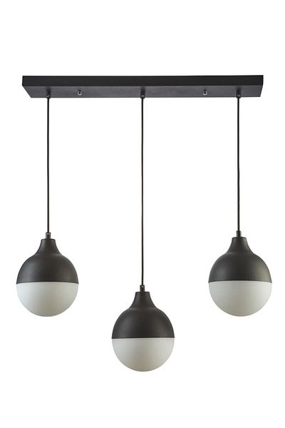 Modavize Vera Modern Living Room - 3-Piece Black Chandelier - Glop Glass and Siren Bedroom