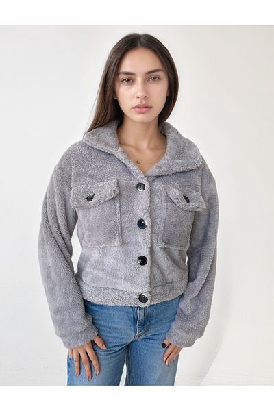 Bled Buttoned Cloud-Soft Women's Plush Jacket with Top Pocket (Wellsoft)