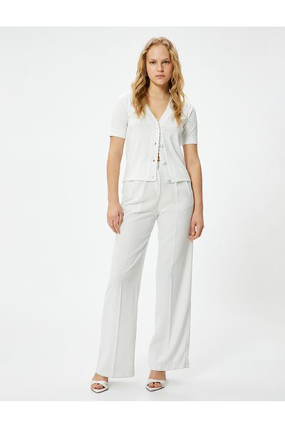 Koton Knitwear Cardigan V-Neck Short Sleeve